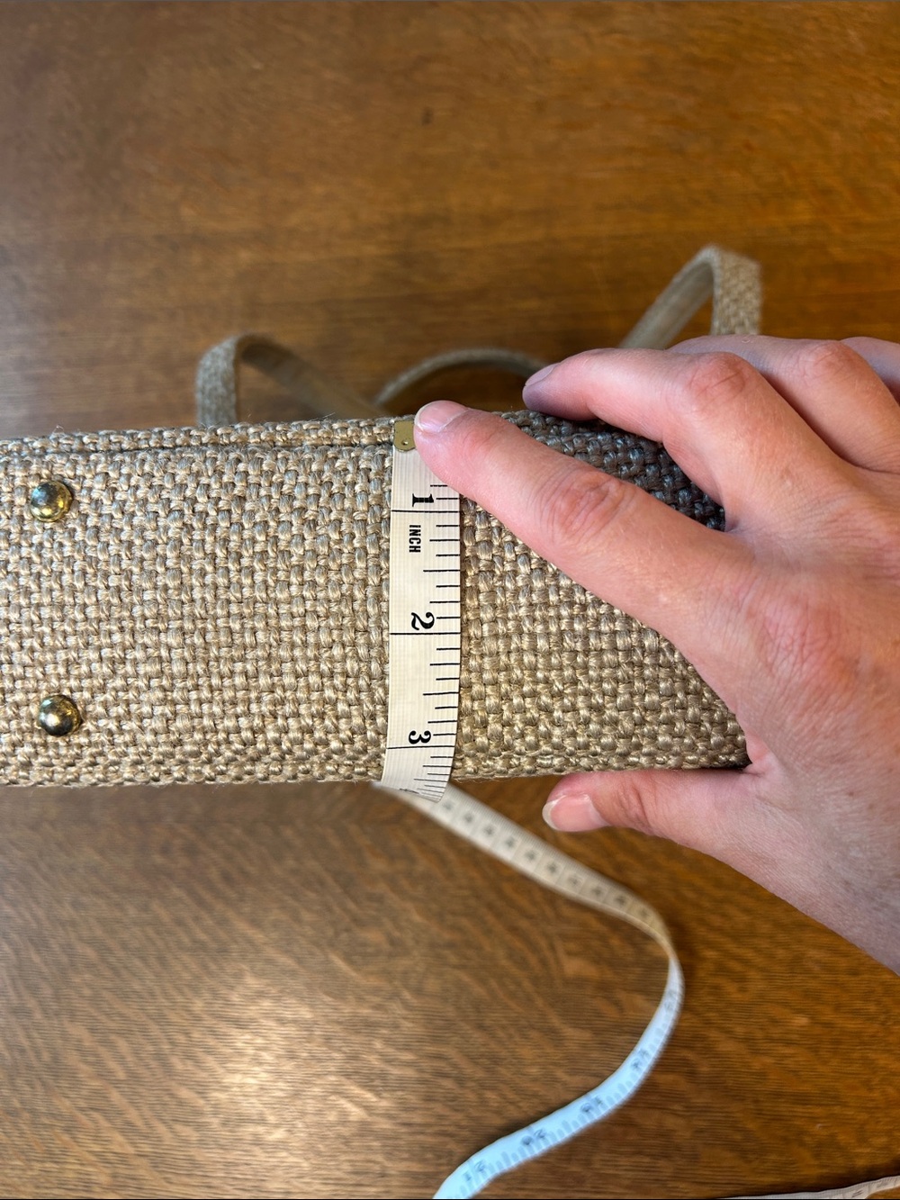 Vintage 50-60s Tweed Purse Gold Double Handle HTF Upholstery Like Handbag MCM - Picture 16 of 16